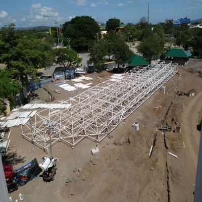 Q355 Stahlbau-Stahlkonstruktions-Deckung der Raumfachwerk-0.5mm 0.9mm