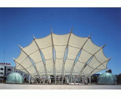 Der Spannungs-Q355 Dach-dehnbare Membran-Struktur Gewebe-der Architektur-120mm 50mm