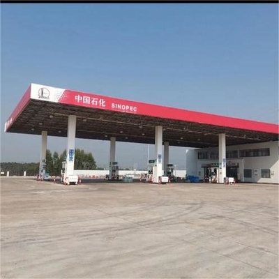 Tankstelle vorgefertigter leichter Stahlrahmen für den Bau von Gebäuden