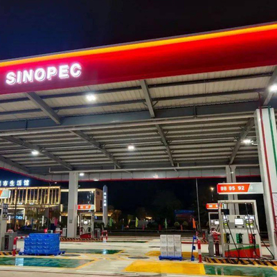 FertigQ235 tankstelle-Überdachungs-Dach-50mm kundengebundene Multi-Steigung