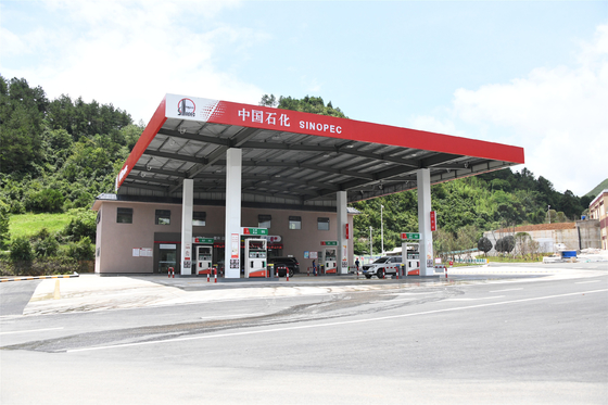 S235JR-Benzin-Tankstelle-Überdachungs-Bau 300m besonders angefertigt