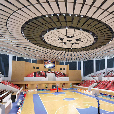 S235JR fabrizierte Dach-Leichtgewichtler Stahlkonstruktions-Sporthalle 150mm vor