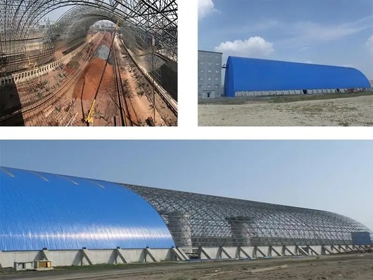 Large Spann Coal Shed Bolt Ball Design Steel Space Frame Hochbau