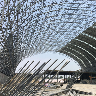 Große Spannen-vorfabrizierter Entwurf für Stahlraumfachwerk-Struktur