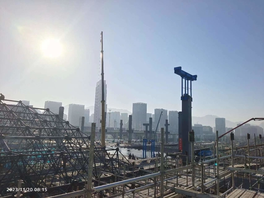 Vor-Ort-Installation Q235 Raumrahmen Truss Speicher Kohleschuppen