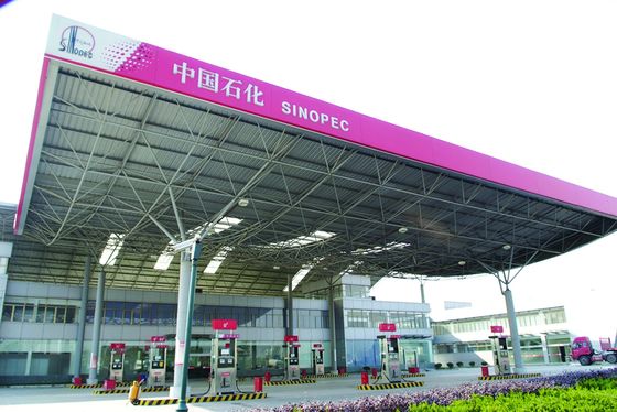 Vorgefertigte Strukturen aus leichtem Stahl für Service-Stationen.