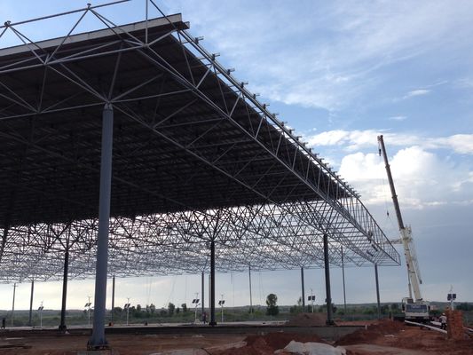 Vorgefertigte Strukturen aus leichtem Stahl für Service-Stationen.