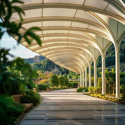 ETFE und PTFE Spannungsmembranstruktur für elegante architektonische Formen