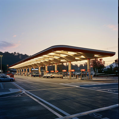 Raumrahmen Stahlkonstruktionen Dächer Tankstellen Mautbahnen Dachsystem ISO GB