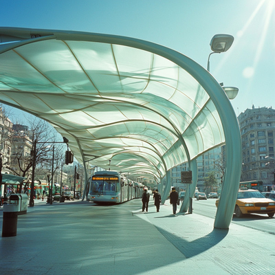 Spannungsmembranstruktur für öffentlichen Verkehrsverkehr Funktionelle und stilvolle Unterkünfte