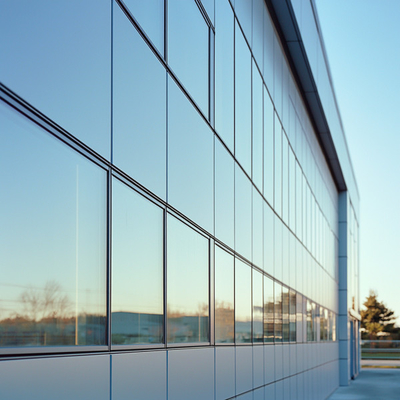 Leichtgraue Aluminium Vorhangwand für große Krankenhausgebäude