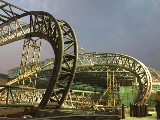 Custom Steel Truss Roof Frame 50 Years Usage Quick Installation